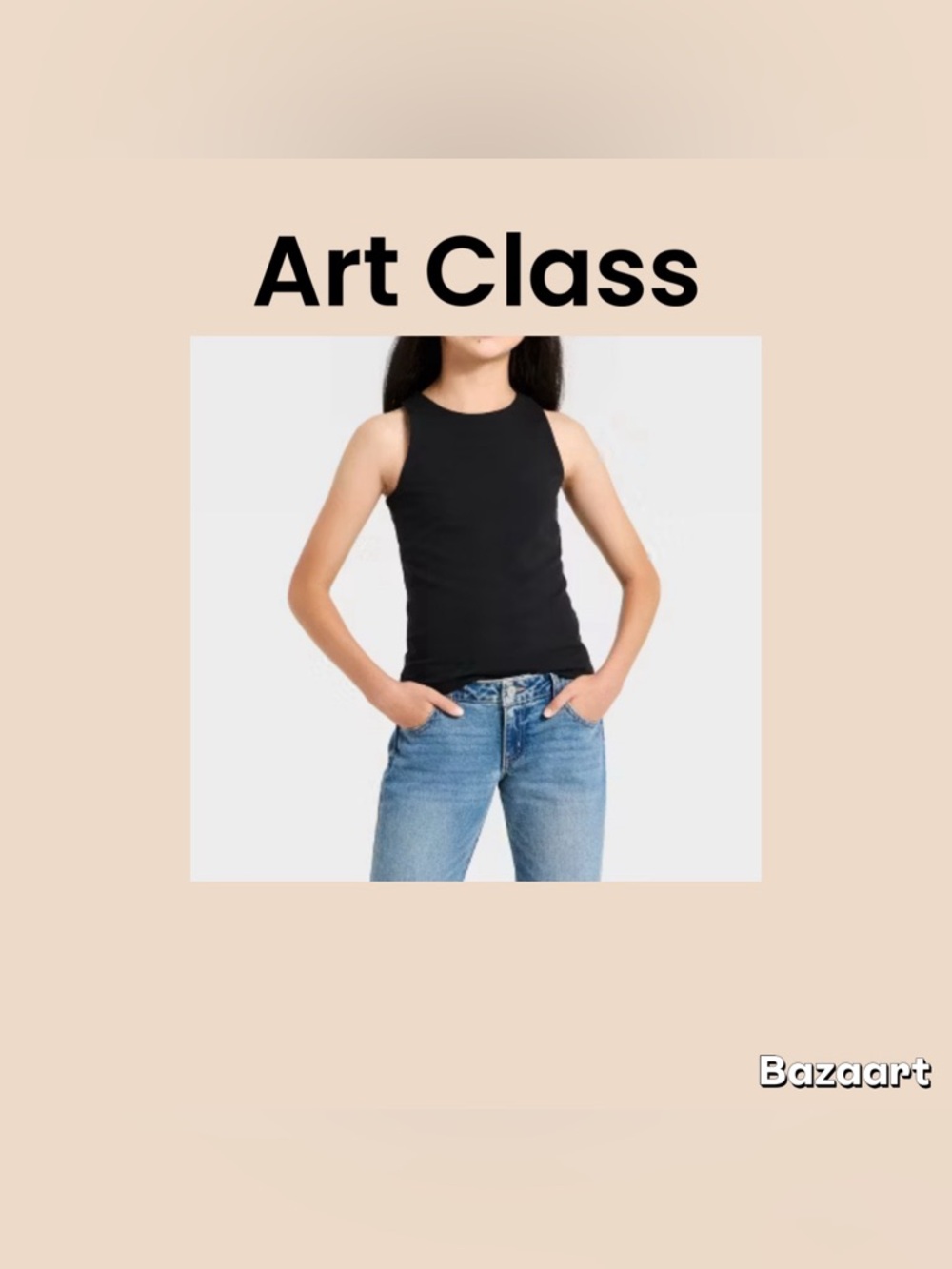 Art Class Girls High Neck Tank Top Size Large NWT